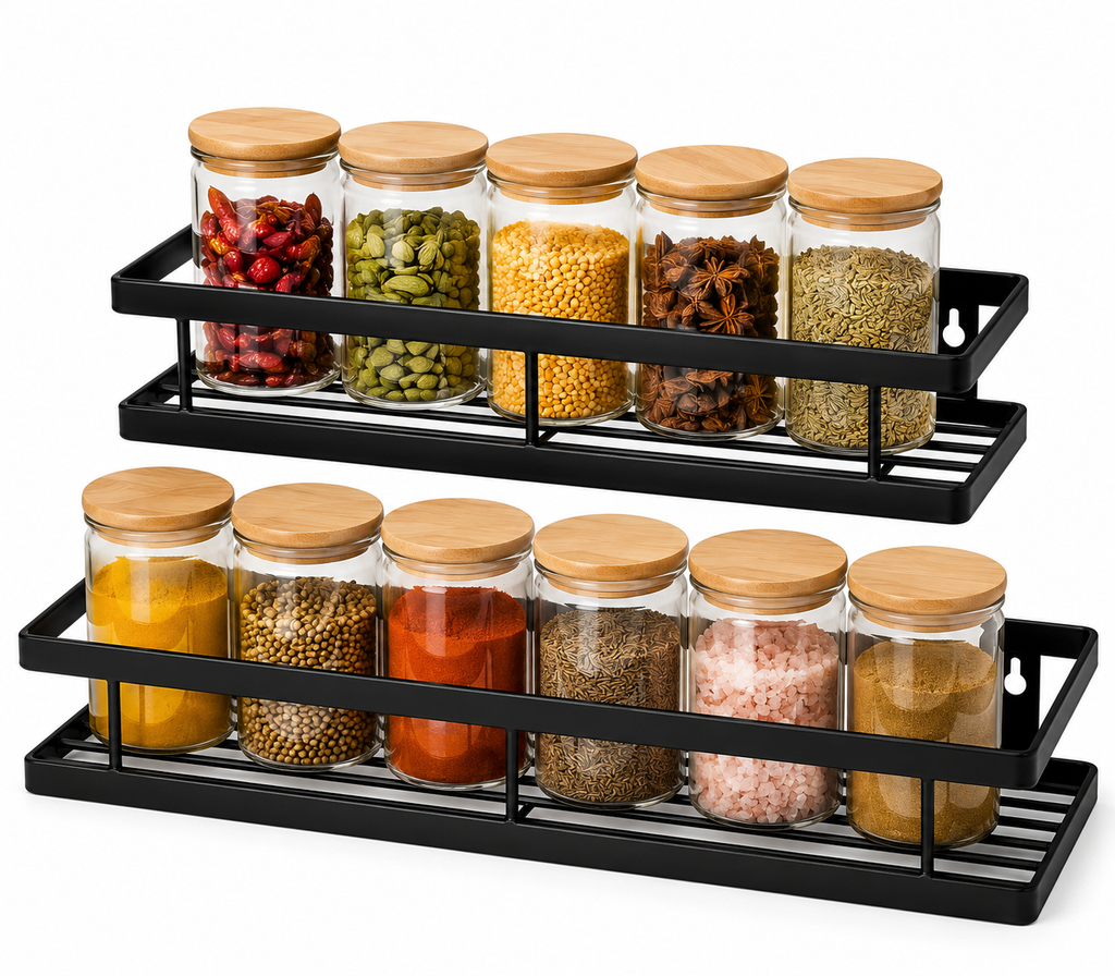 2-Tier Wall Mounted Kitchen Storage Rack