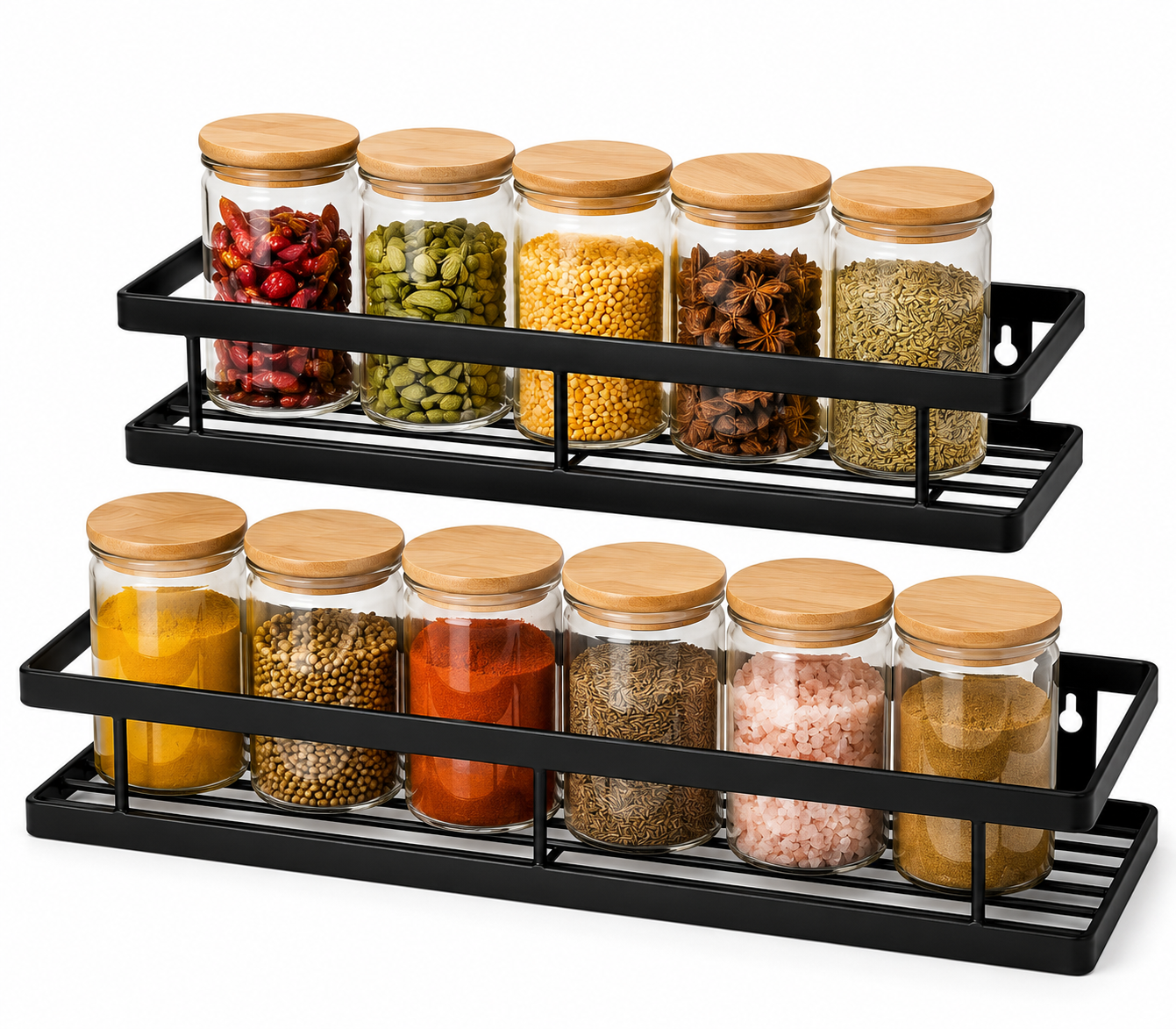 2-Tier Wall Mounted Kitchen Storage Rack