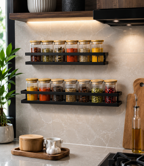 2-Tier Wall Mounted Kitchen Storage Rack